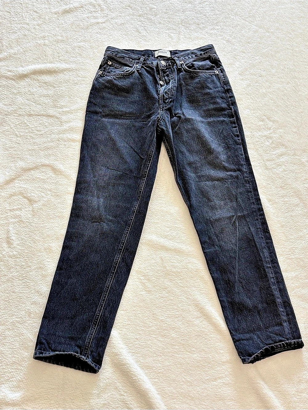 Agolde Straight Leg Jeans in Dark Indigo